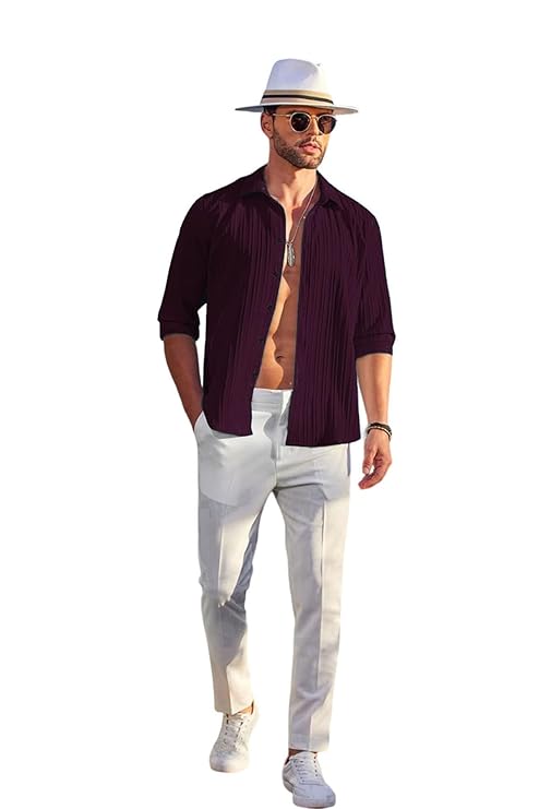 DEELMO Men's  Shirts