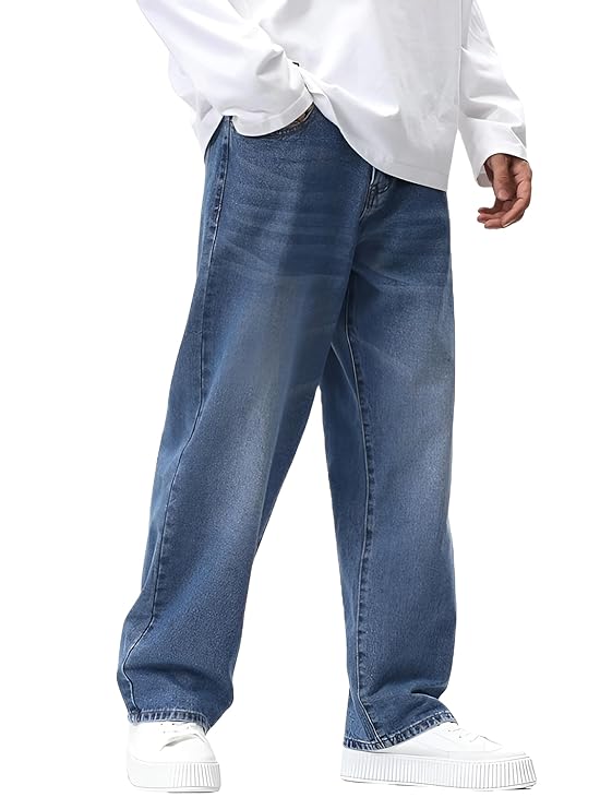 Martin Men Jeans Baggy Man Loose Fit High  Stretchable Casual Wear Jeens