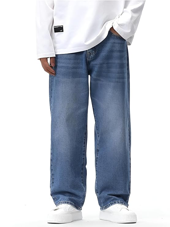 Martin Men Jeans Baggy Man Loose Fit High  Stretchable Casual Wear Jeens