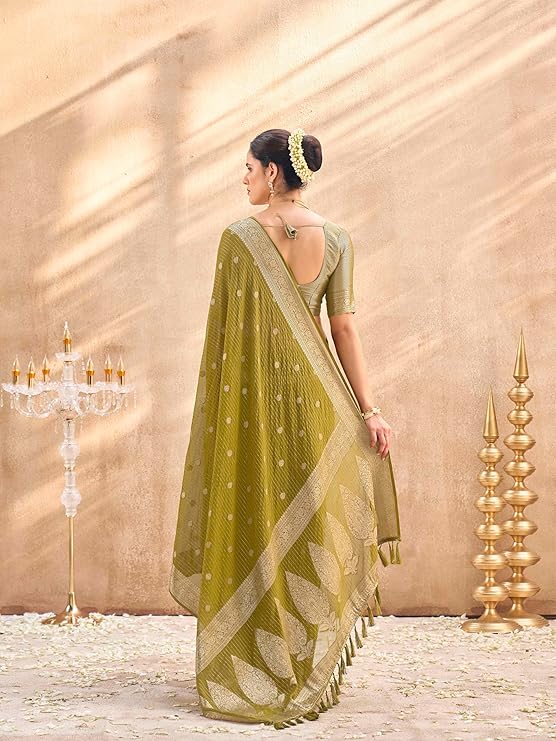 Latest Cotton Party Sari collections With Blouse Piece for Wedding sadi